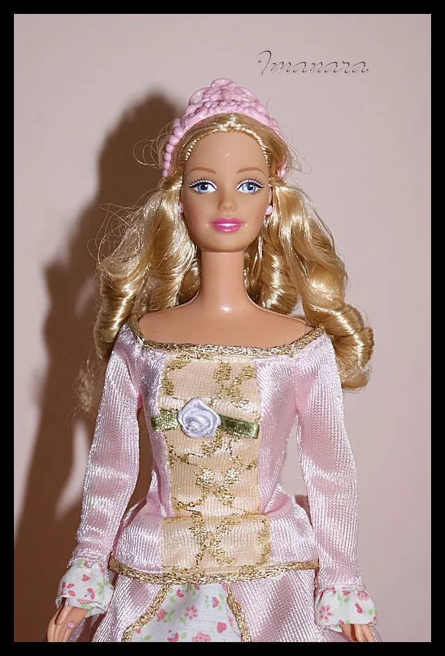 Las Barbies de Imanara: Barbie princesa con traje largo rosa