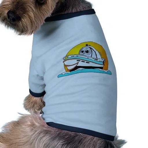 Barco de motor del Caribe del dibujo animado Ropa De Perro de Zazzle.