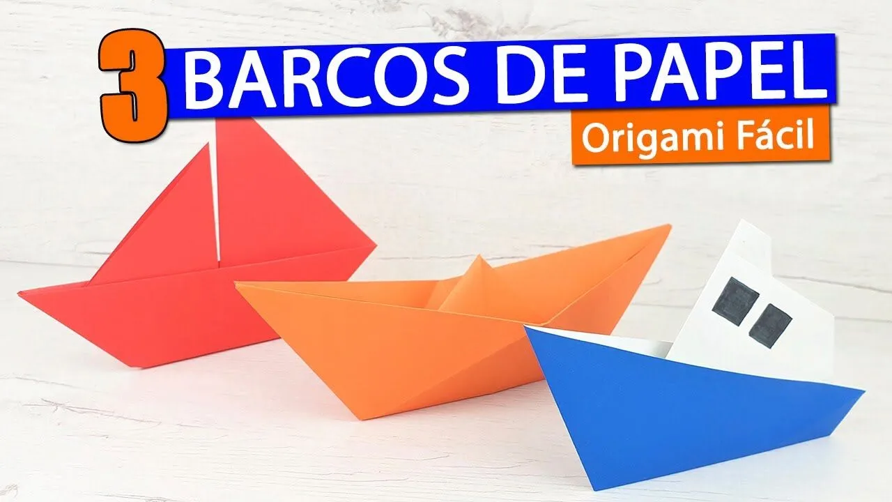 3 Barcos de Papel fáciles de hacer paso a paso - Manualidades Play 3 Barcos de Papel fáciles de hacer paso a paso - Manualidades Play