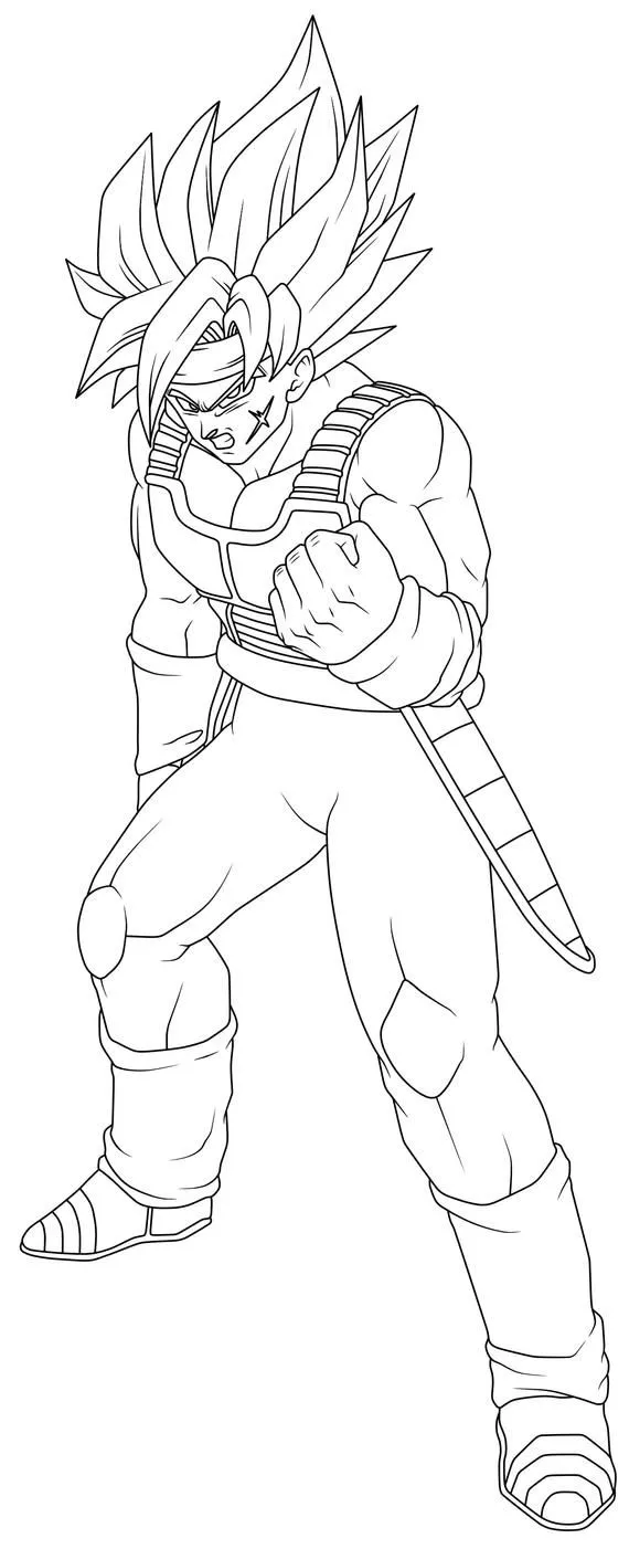 Bardock SSJ Lineart by DranzertheEternal on DeviantArt