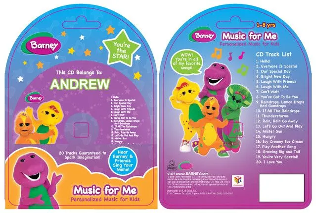 Barney Themed Kids Music CD | Retail packaging for CD | Flickr ...