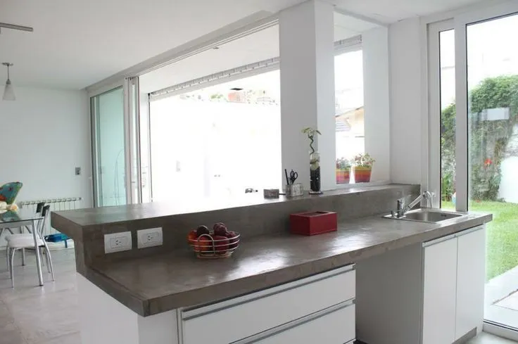 Una barra de concreto en tu cocina, dura mucho y puedes picar tus ... Una barra de concreto en tu cocina, dura mucho y puedes picar tus ...