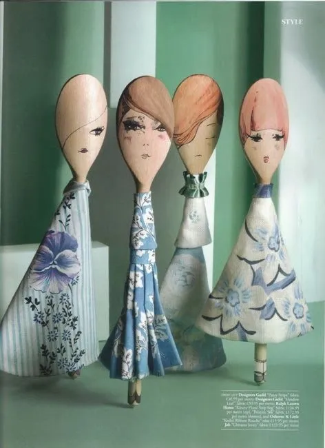 Entre Barrancos (MANUALIDADES): Muñecas con cuchara de palo Entre Barrancos (MANUALIDADES): Muñecas con cuchara de palo