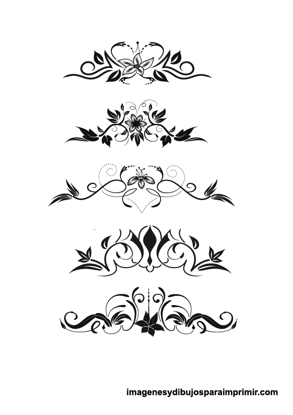 Barras y separadores: Bordes en blanco y negro Barras y separadores: Bordes en blanco y negro