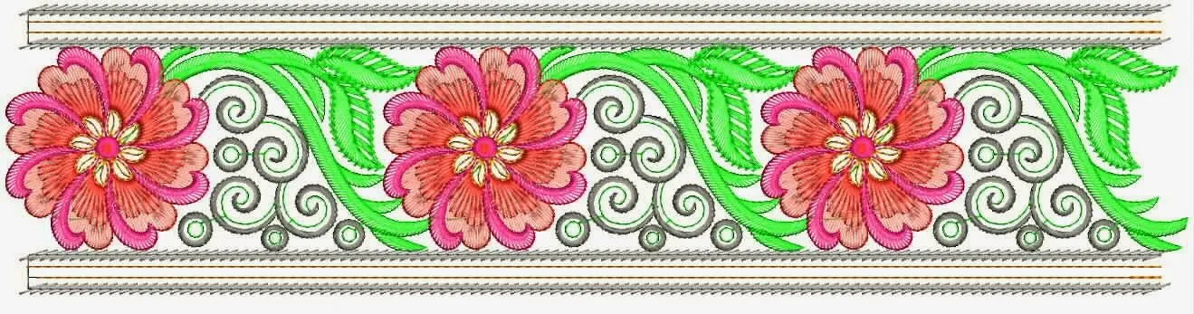 Barras y separadores: Cenefas de flores 1