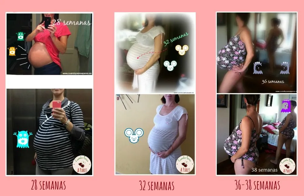 Barriga embarazo gemelar vs embarazo individual – Cuando Pares a Pares Barriga embarazo gemelar vs embarazo individual – Cuando Pares a Pares