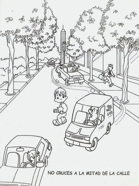 EL BARRIO DE MI COLE: NORMAS DE EDUCACIÓN VIAL PARA COLOREAR EL BARRIO DE MI COLE: NORMAS DE EDUCACIÓN VIAL PARA COLOREAR