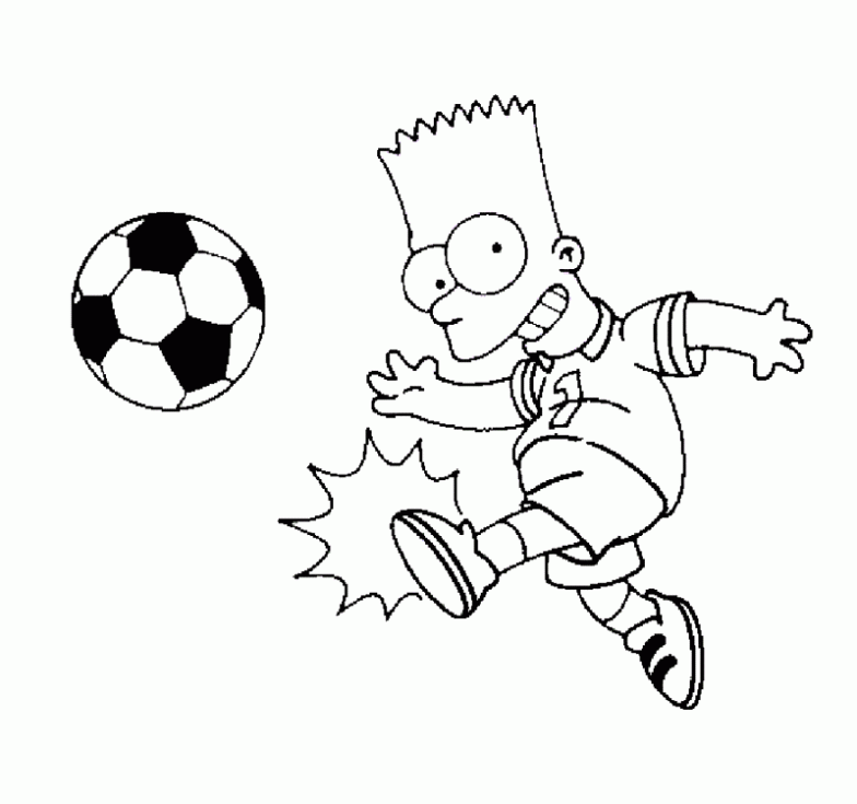 colorear-bart-jugando-al- ...