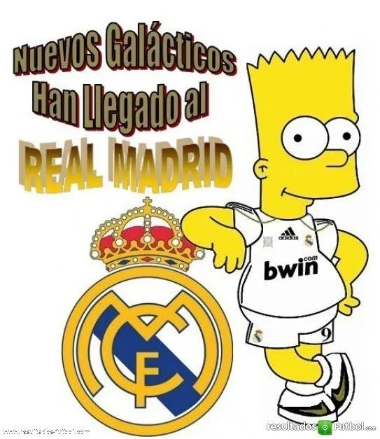 Homero usando la camisa del real madrid - Imagui