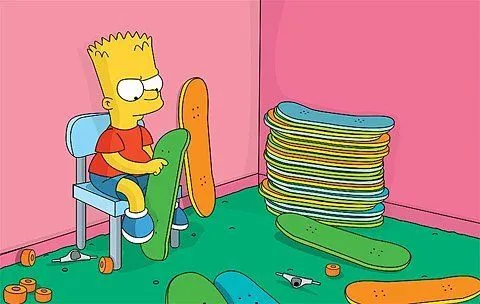 bart simpson skateboard | Tumblr