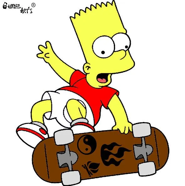 Gifs de bart Simpson con eskey - Imagui