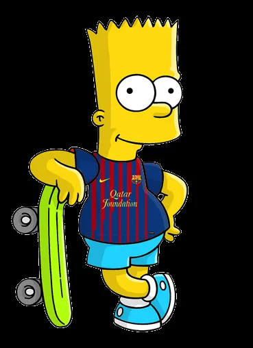 Bart simpson vestido del barcelona - Imagui