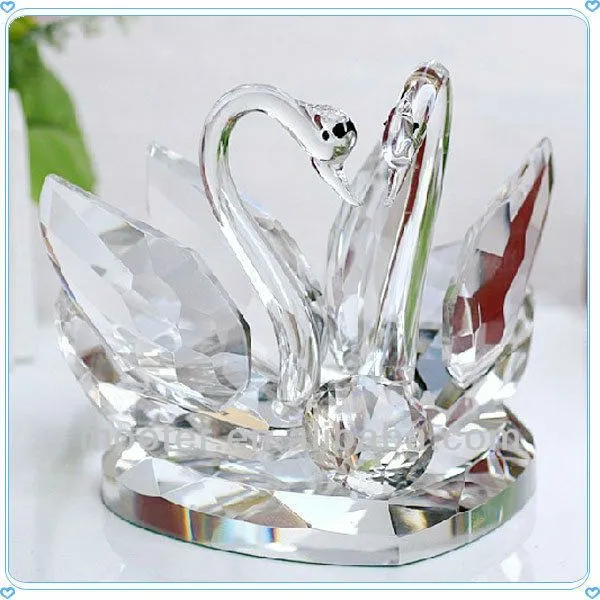 Base del corazón cisnes cristal de recuerdos de la boda para ...