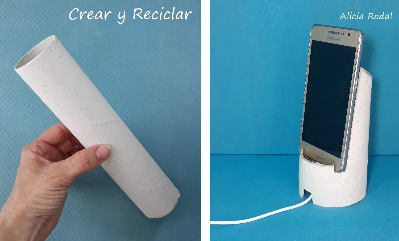 Como hacer una base o soporte para tu teléfono celular con materiales que tenemos en casa - Crear y Reciclar Como hacer una base o soporte para tu teléfono celular con materiales que tenemos en casa - Crear y Reciclar