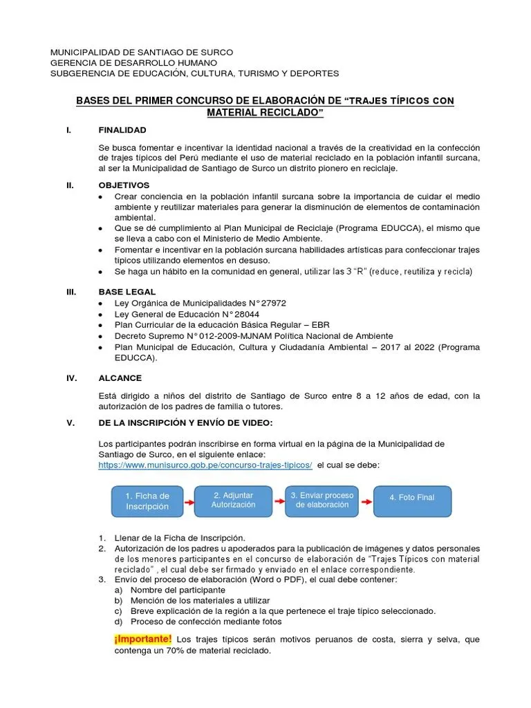 Bases-Trajes-Típicos-con-materiales-reciclados I | PDF | Reciclaje Bases-Trajes-Típicos-con-materiales-reciclados I | PDF | Reciclaje