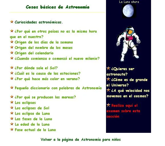 Cosas Básicas de Astronomía (Astronomía para niños y niñas ...