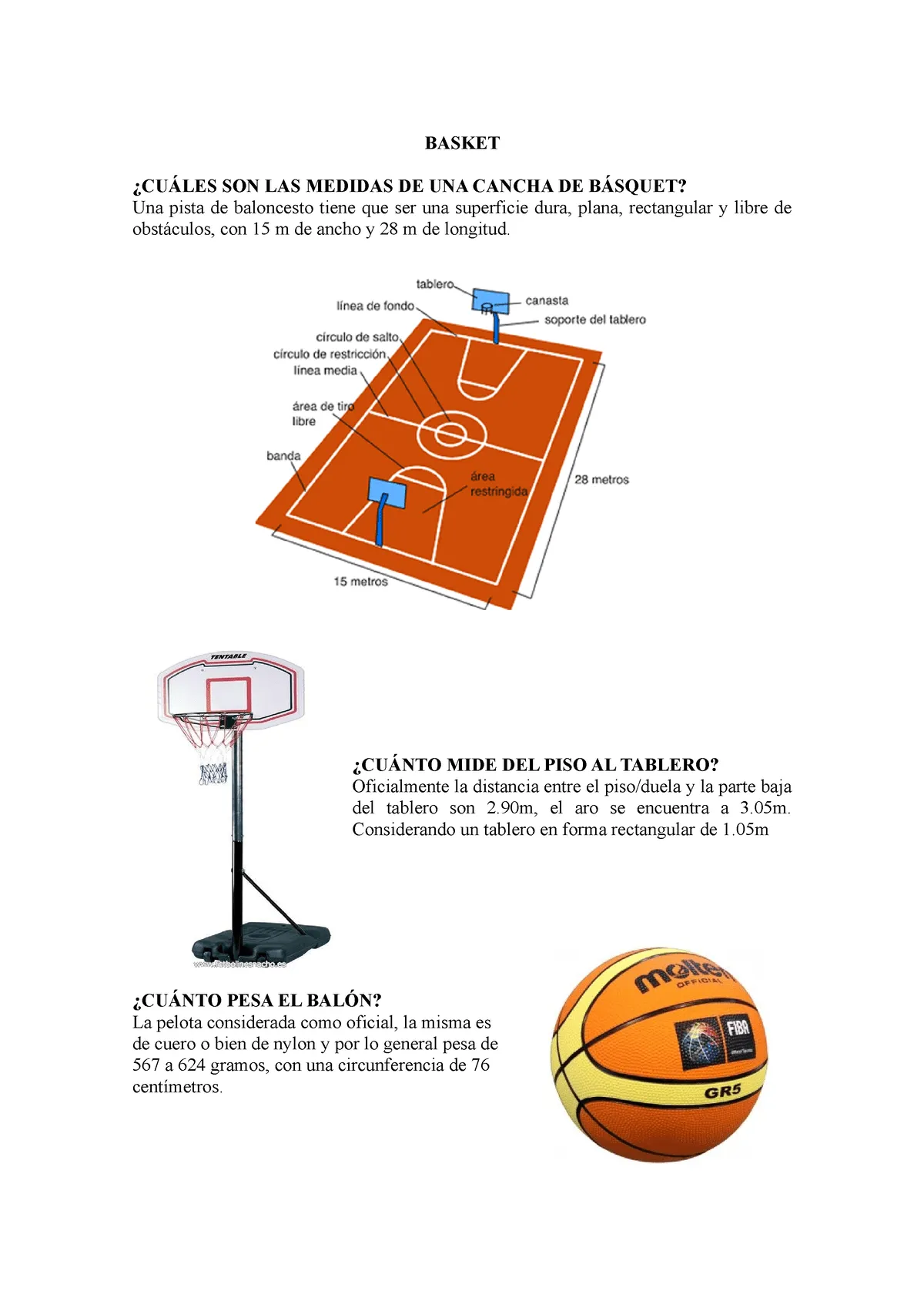 Basket - BASKET ¿CUÁLES SON LAS MEDIDAS DE UNA CANCHA DE BÁSQUET? Una pista de baloncesto tiene que - Studocu Basket - BASKET ¿CUÁLES SON LAS MEDIDAS DE UNA CANCHA DE BÁSQUET? Una pista de baloncesto tiene que - Studocu