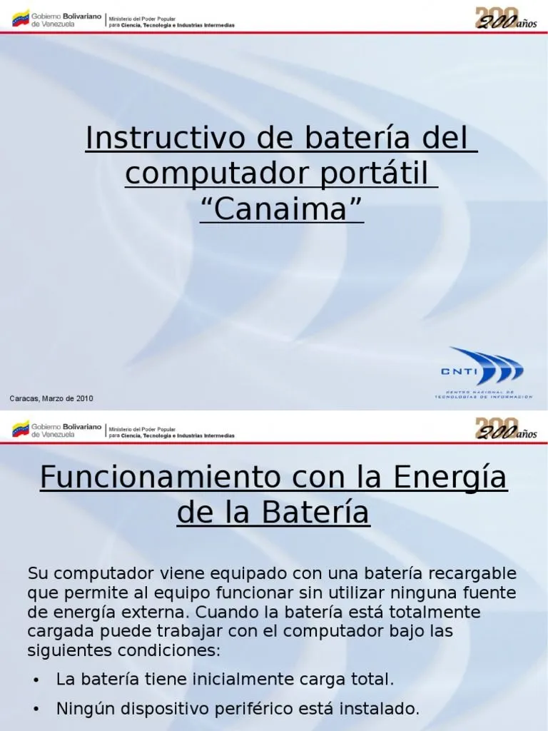Bateria Canaima Educativo | PDF | Batería (electricidad) | Diodo emisor de luz Bateria Canaima Educativo | PDF | Batería (electricidad) | Diodo emisor de luz