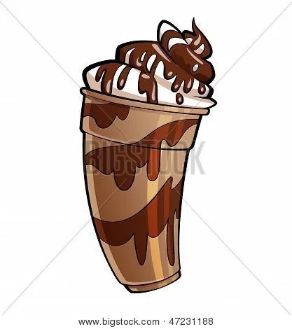 Batido de Chocolate brillante dibujos animados Fotos stock e ...