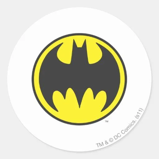 Batman Bat Logo Circle Classic Round Sticker | Zazzle Batman Bat Logo Circle Classic Round Sticker | Zazzle