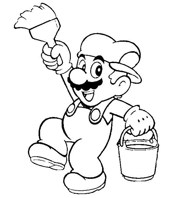 Mario bros pintar - Imagui