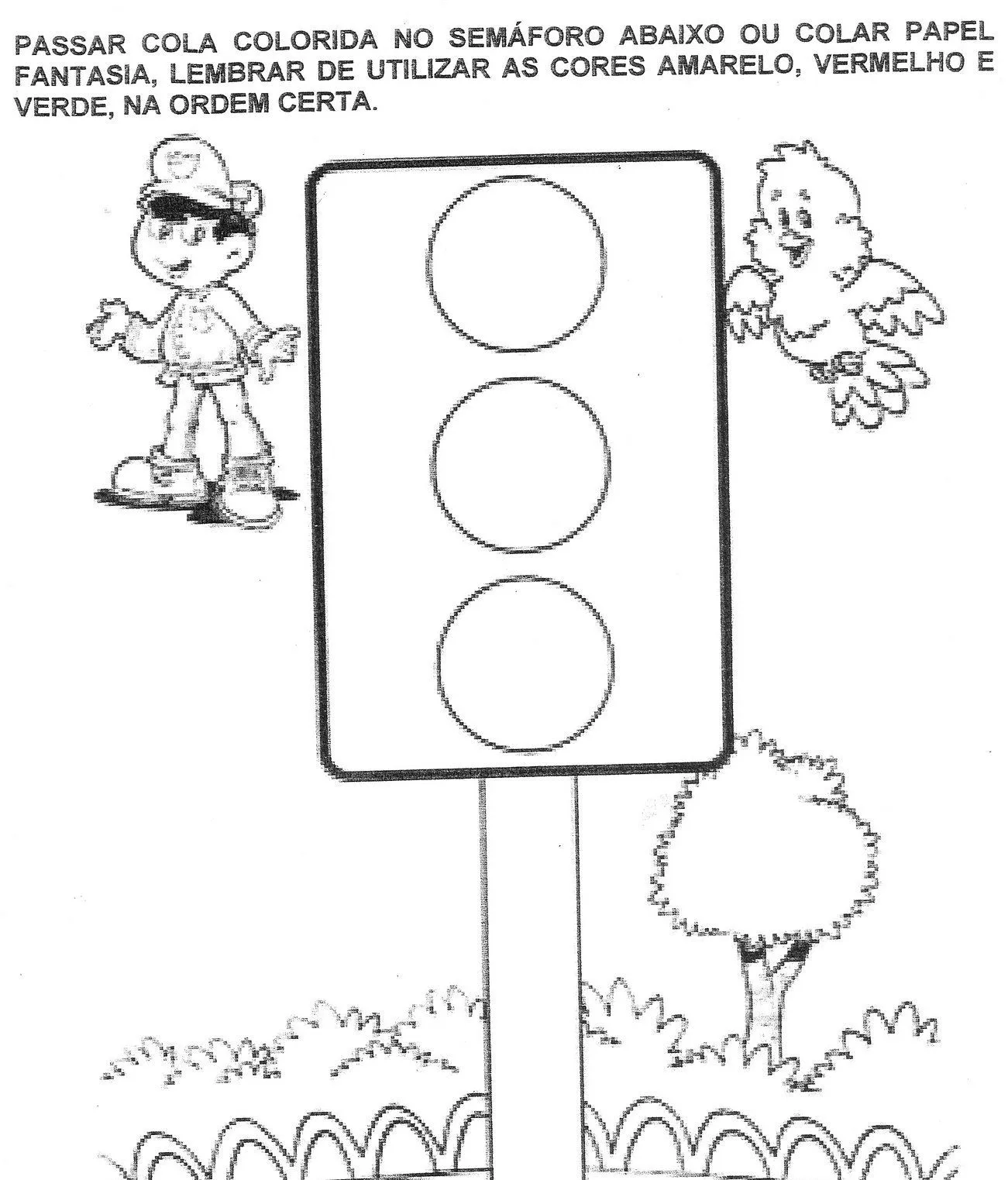 Baú da Web: Desenhos de Semáforo para colorir Baú da Web: Desenhos de Semáforo para colorir