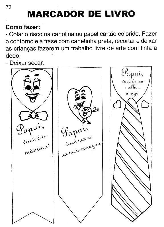Baú da Web: Marcador de página para pintar e imprimir Baú da Web: Marcador de página para pintar e imprimir