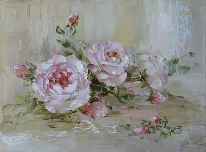 MI BAUL DEL DECOUPAGE: ROSAS AL OLEO. Oksana Kravchenco. MI BAUL DEL DECOUPAGE: ROSAS AL OLEO. Oksana Kravchenco.