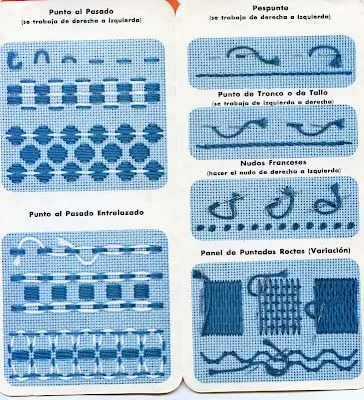 EN EL BAÚL DE EVA: PUNTOS DE BORDADOS
