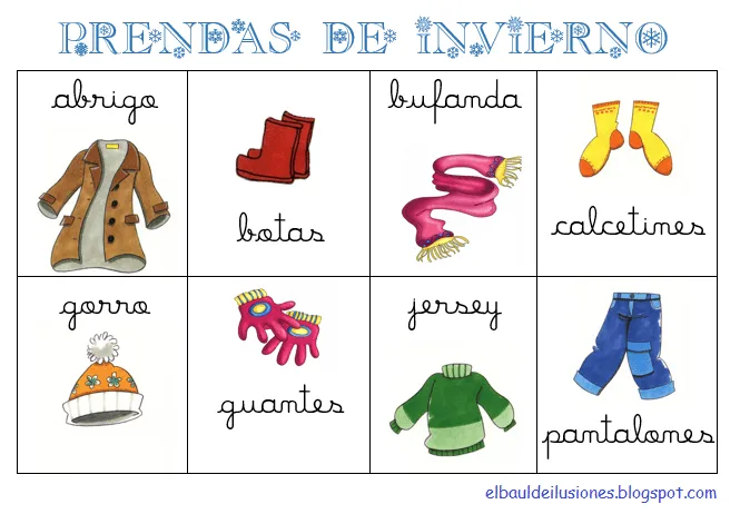 baul de ilusiones: Prendas de vestir en invierno baul de ilusiones: Prendas de vestir en invierno