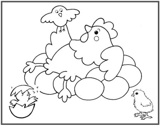 EL BAÚL DE INNELA: Dibujos para colorear: Gallina con pollitos EL BAÚL DE INNELA: Dibujos para colorear: Gallina con pollitos