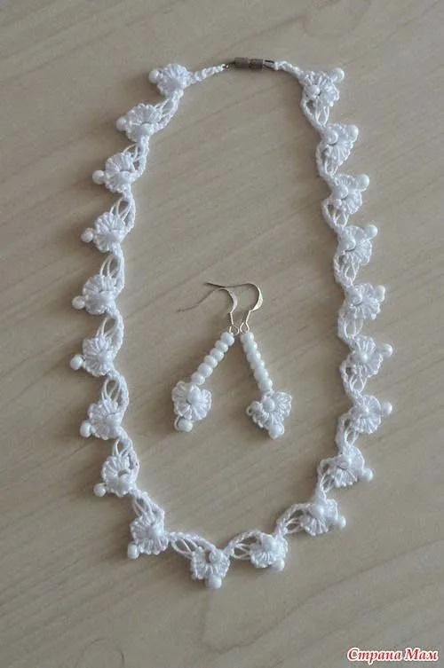 Como hacer collares tejidos a crochet - Imagui