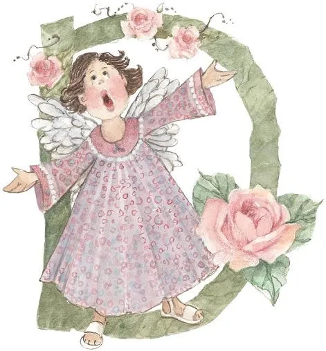 BAÚL DE NAVIDAD: Abecedario Ángeles románticos, vintage, de la A a ...
