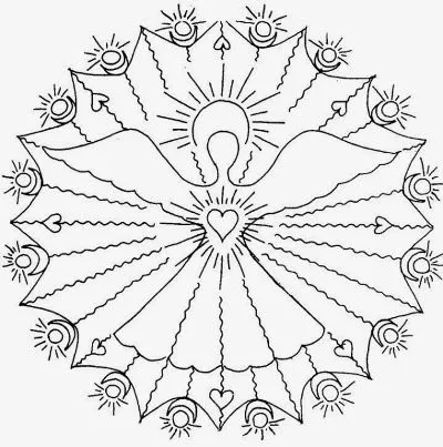 BAÚL DE NAVIDAD: Mandalas de Navidad de ángeles para colorear BAÚL DE NAVIDAD: Mandalas de Navidad de ángeles para colorear
