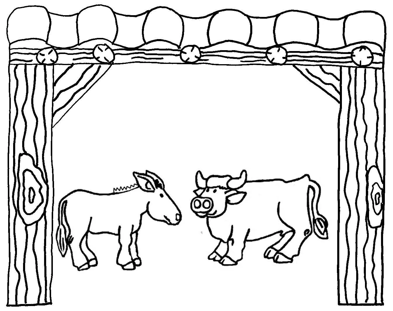 BAÚL DE NAVIDAD: Pesebre infantil para colorear y recortar BAÚL DE NAVIDAD: Pesebre infantil para colorear y recortar