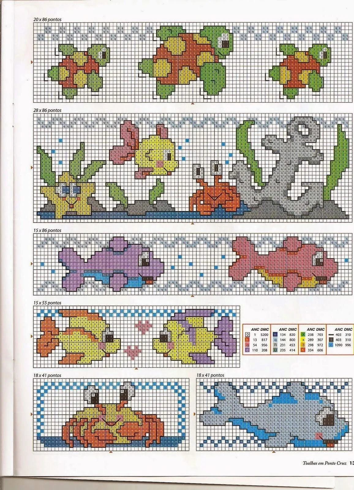 Baúl de Punto de Cruz: Motivos infantiles para baberos Baúl de Punto de Cruz: Motivos infantiles para baberos