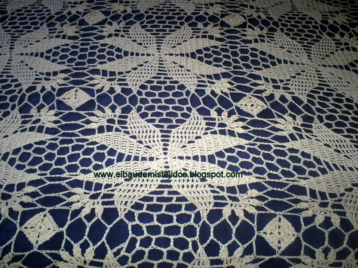 El Baúl de mis Tejidos: Cubrecama de hilo a crochet El Baúl de mis Tejidos: Cubrecama de hilo a crochet