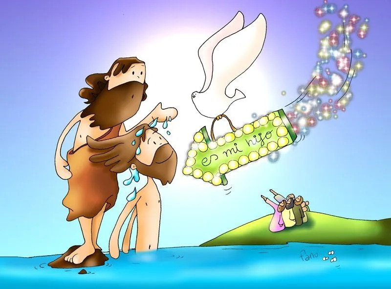 Bautismo de Jesús caricatura - Imagui