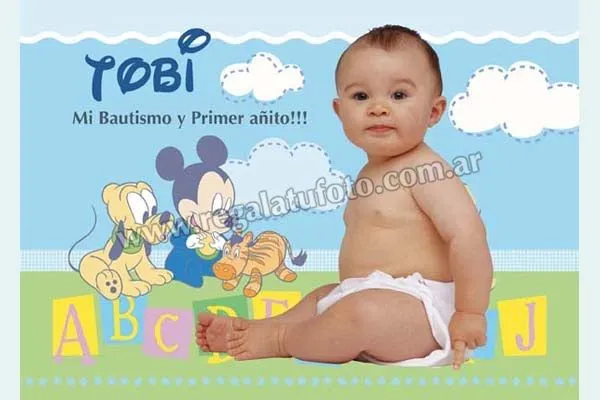 Bautismo Mickey Baby - BA0591 | Regalá tu foto