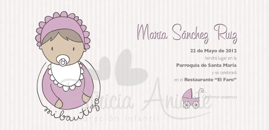 Invitaciones a mi bautizo de niña - Imagui