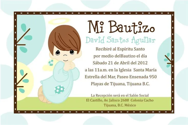 Invitación Bautismo nene #angelito #invitacion #imprimible ...