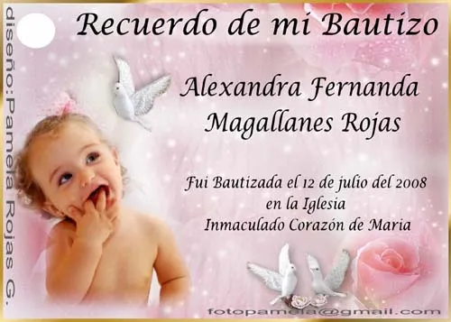 Bautizos, Tarjetitas para Souvenir $4.300 por docena