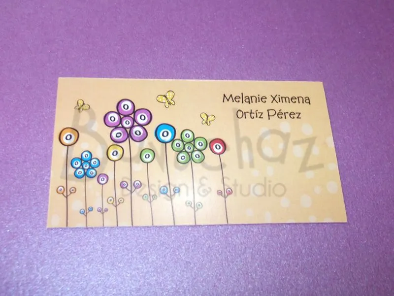 bavuchaz: Tarjetas de presentación para niña bavuchaz: Tarjetas de presentación para niña
