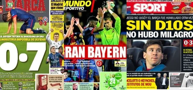El Bayern "tritura" y "humilla" al Barça, según el análisis de la ... El Bayern "tritura" y "humilla" al Barça, según el análisis de la ...