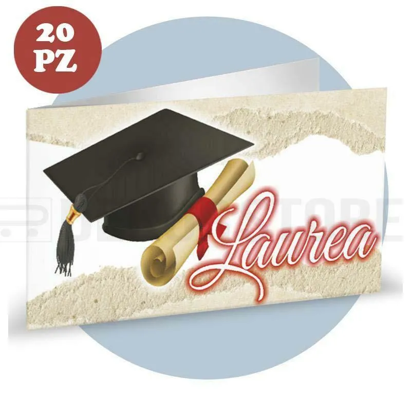 BBF BIGLIETTINI LAUREA CON tocco e PERGAMENA - 1 FOGLIO DA 20PZ BBF BIGLIETTINI LAUREA CON tocco e PERGAMENA - 1 FOGLIO DA 20PZ