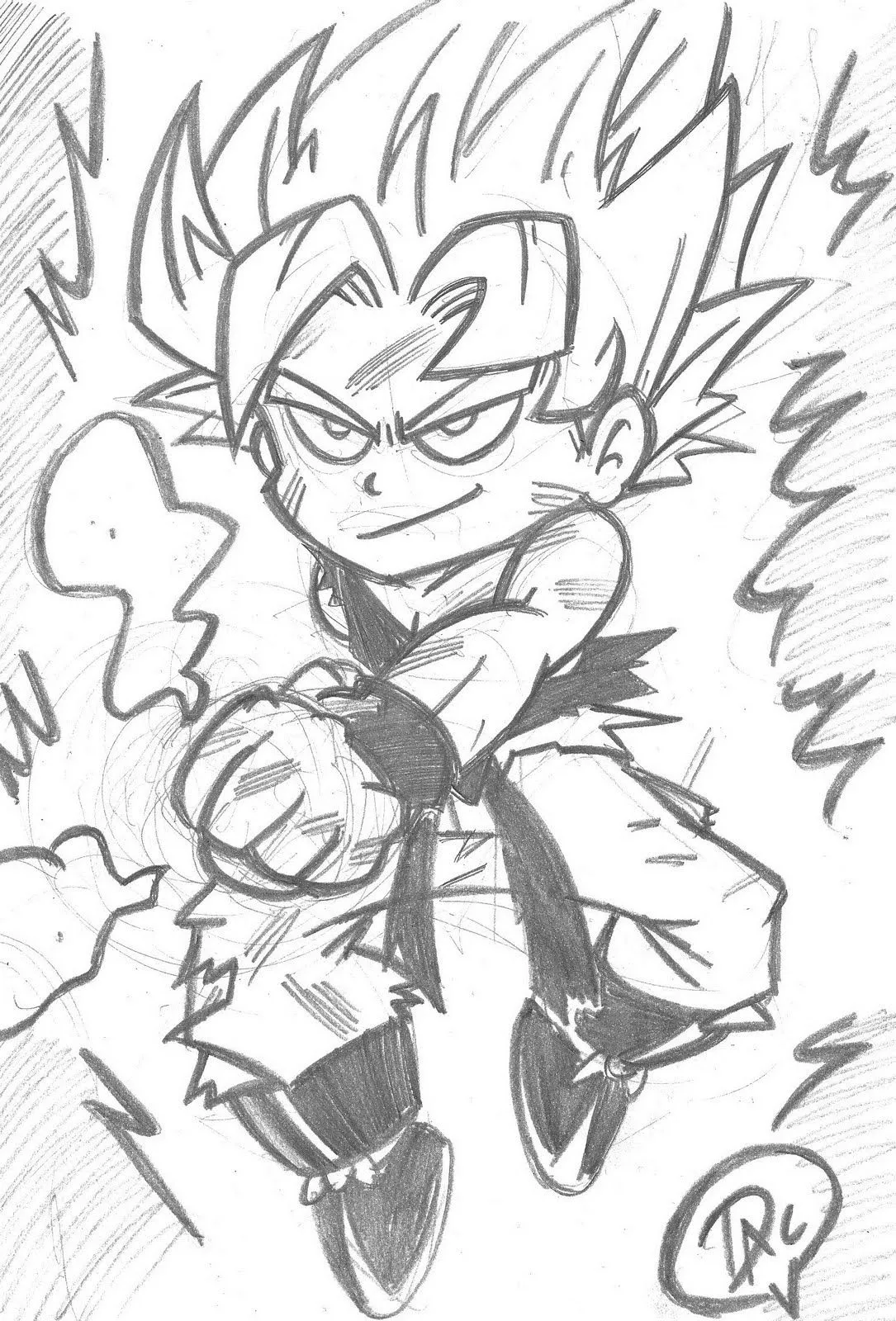 B.DAC,KASPA Y OTRAS FRIKERIAS: MAS GOKU A LAPIZ