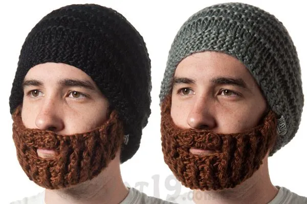 Gorro tejido con barba - Imagui