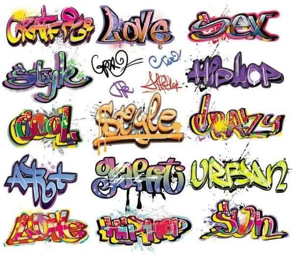 Beautiful graffiti font design 01 vector Free vector in ... Beautiful graffiti font design 01 vector Free vector in ...