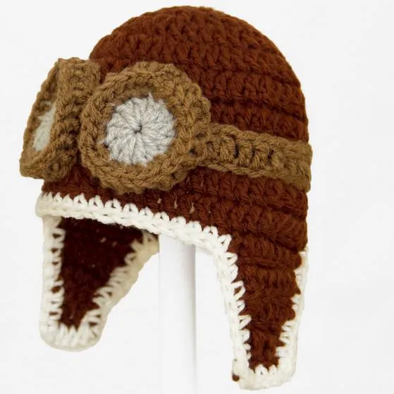 Bebé para adultos Ok del aviador del sombrero del ganchillo de la ...