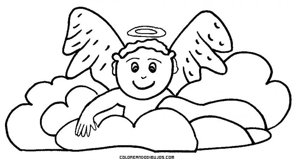 Bebé angelito para colorear